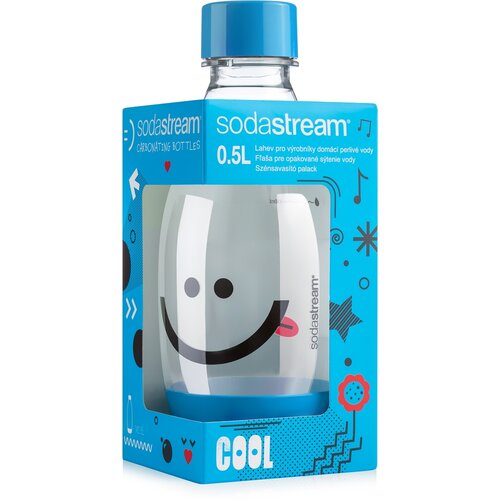 SodaStream Butelka dziecięca Buźka 0,5 l, niebieski