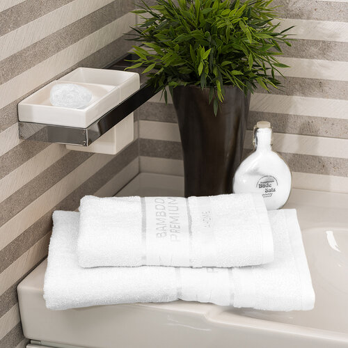 4Home Набір Bamboo Premium рушників білий, 70 x 140 см, 50 x 100 см