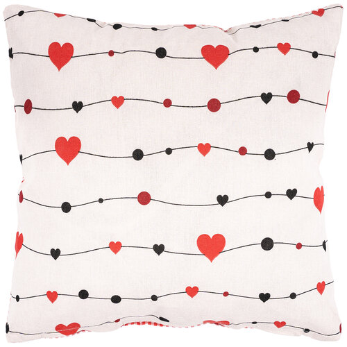 Kissenbezug Herzen, 40 x 40 cmbeige,