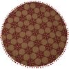 Okrogel preproga Vločka rdeča, 90 cm