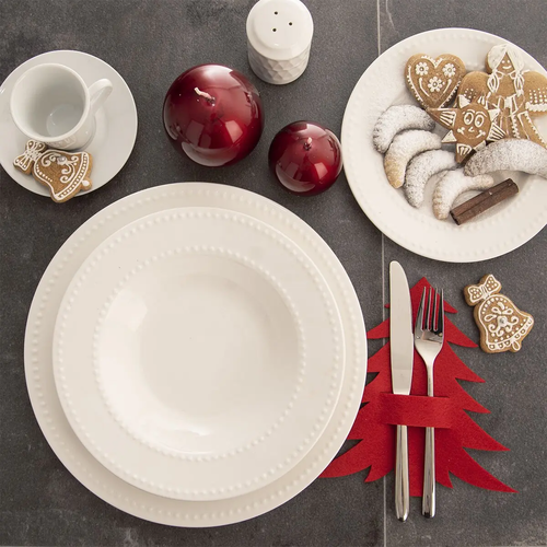 Orion Кишеня для столових приборів «Ялинка»,червона, 18 x 18 см, набір 2 шт.