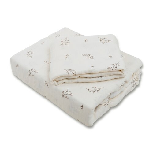 Matex Муслінова постільна білизна Гілочка, 140 x 200 см, 70 x 90 см