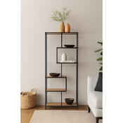 Raft metalic LOFTY GRID Asym Oak, 185 x 77 cm