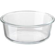 Recipient de sticlă cu capac din bambus Florina Clavato, 390 ml