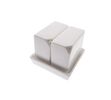 Čtvercová solnička a kořenka na stůl White Basics,, bílá, 7 x 7 x 8 cm
