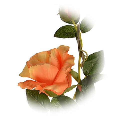 Umelá kvetina Čajová ruža oranžová, 47 cm