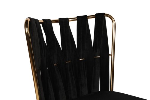 Kusakli Black and Gold étkezőszék szett, 4 db