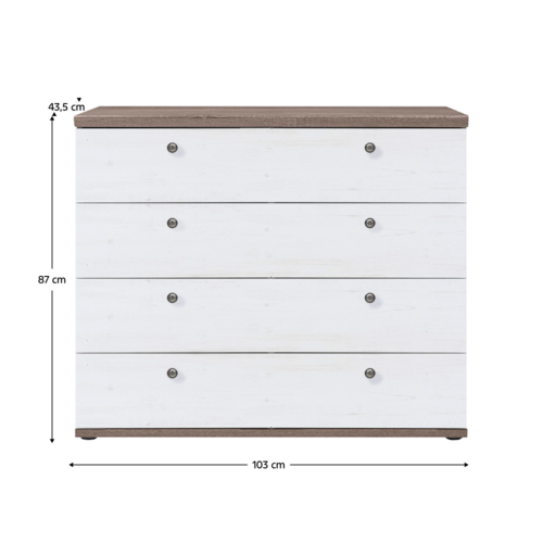 Comodă TEINA 4S, pin canyon