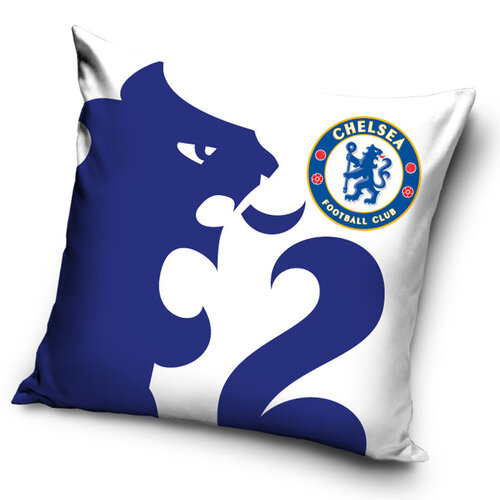 Carbotex Obliečka na vankúšik Chelsea FC Blue Lion, 40 x 40 cm