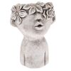 Container de beton pentru ghiveci Cap cu flori, 25x 17 cm