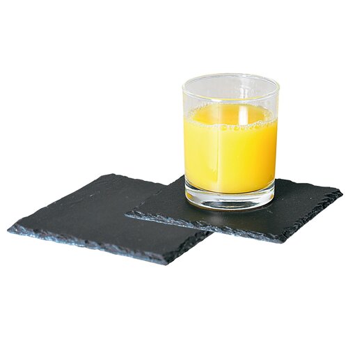 Kesper 38110 Komplet podstavcev iz skrilavca, 2kos, 13 x 13 cm