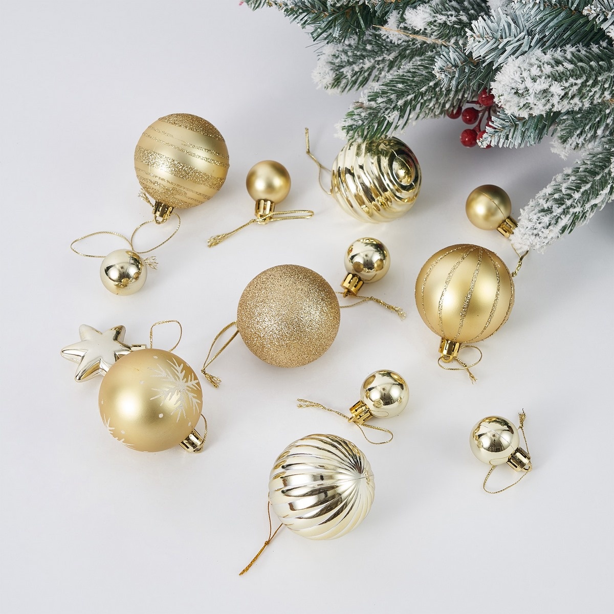 Set ornamente Crăciun 4Home Merry&Bright, 42 buc., auriu