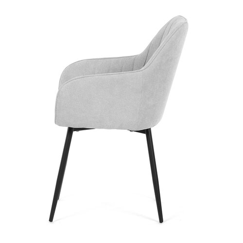 Satz Esszimmerstühle 2 Stück, silber, 53 x 80 x 62 cm