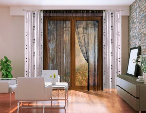 špagátová záclona odetta, 3 ks 150 x 250 cm, 2 ks 100 x 250 cm