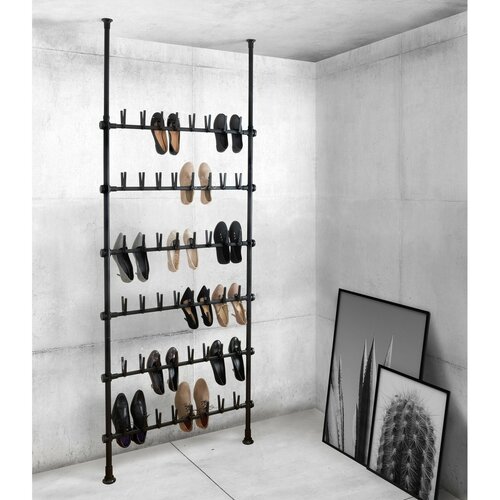 Wenko Cuier telescopic pentru 48 perechi depantofi Herkules Shoes, negru
