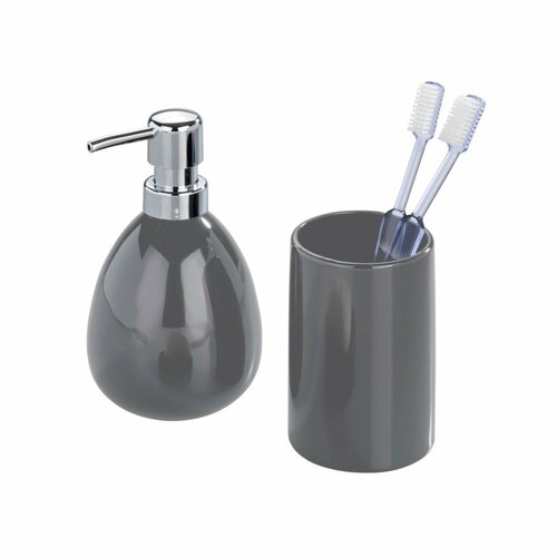 Wenko Keramični dozator za milo Polaris, siva