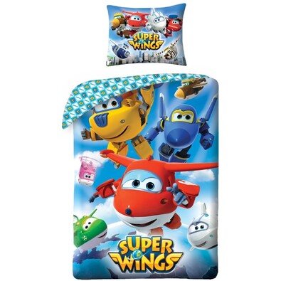 Lenjerie de pat Super Wings 5510, pentru copii , 140 x 200 cm, 70 x 90 cm