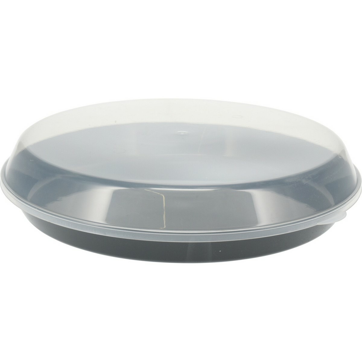 Plastikowa miska EH Serving z pokrywką 35,5 x 8,5cm, czarna
