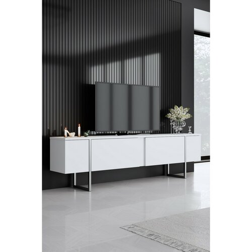 Măsuță TV Luxe White and Silver