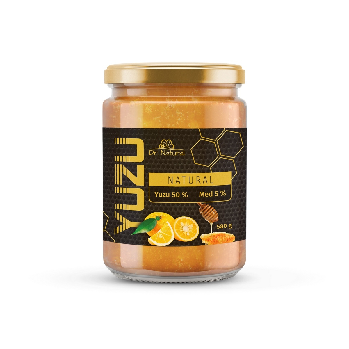 Fotografie Dr.Natural YUZU a med Extra strong, 580 g