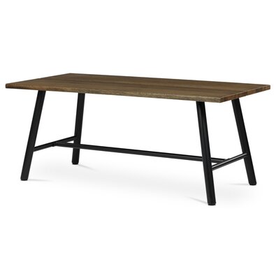 Stół do jadalni z litego drewna 180 x 90 cm, orzech