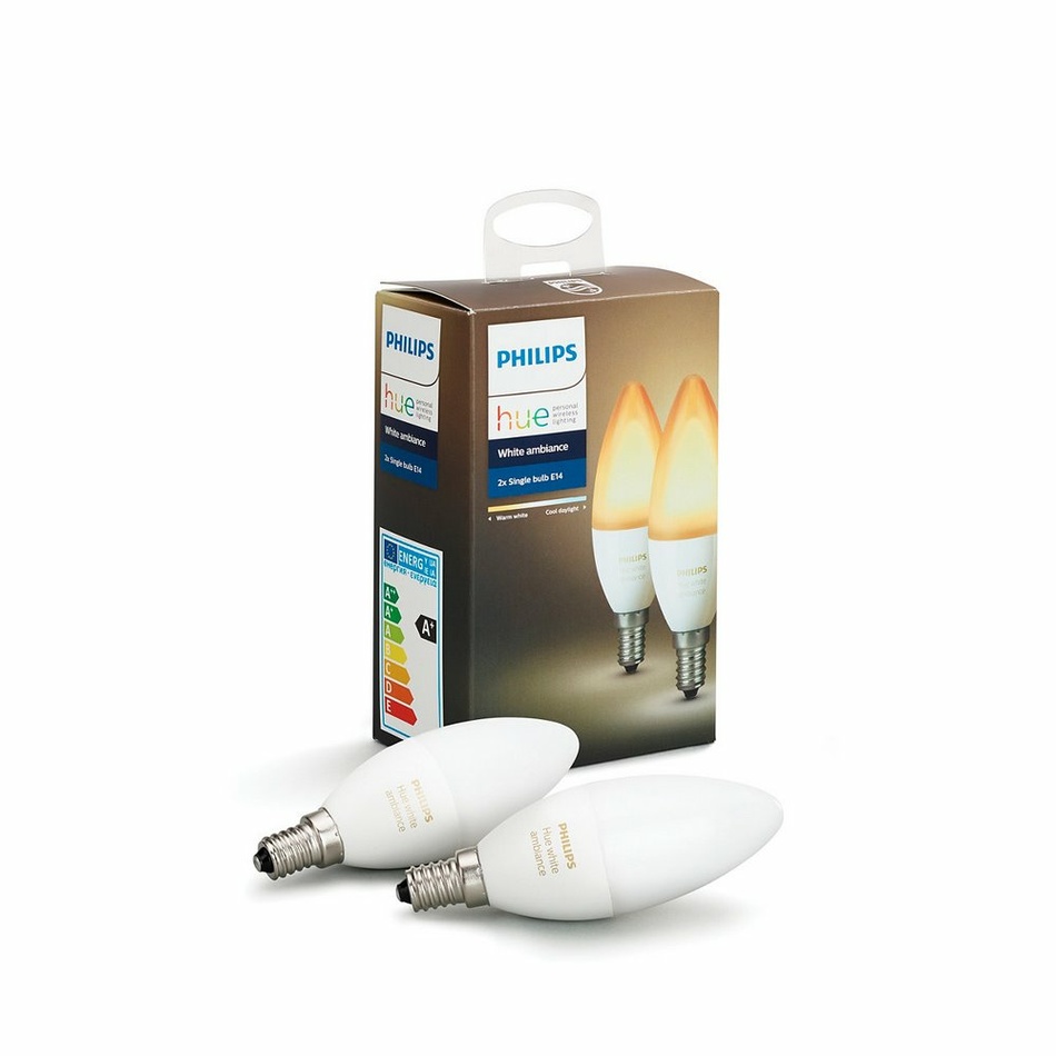 Obrázok Philips Hue White Ambiance 6W E14 set 2ks (929001301402)