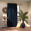 AmeliaHome zavese Blackout Oxford Pleat indigo ,140 x 245 cm