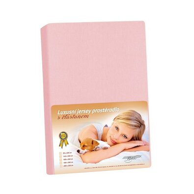 Bellatex Jersey prestieradlo s elastanom ružová, 90 x 200 cm