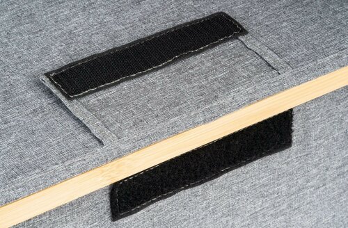 Úložný box G21 30 x 15 x 15 cm, bambusový s vekom, sivý