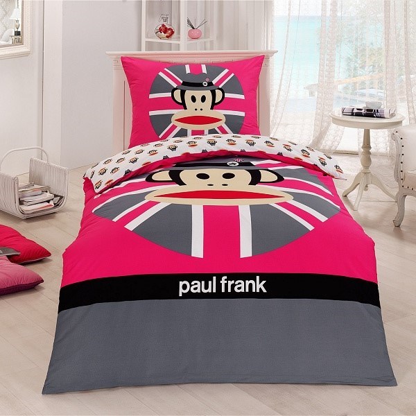 Matějovský Bavlněné povlečení Paul Frank Pink Cap, 140 x 200 cm, 70 x 90 cm