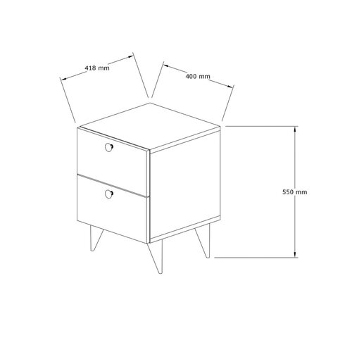 Măsuță de noptieră Kada Walnut 2