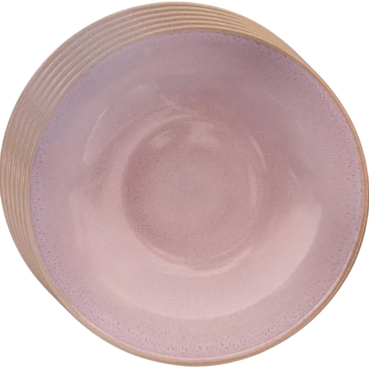 Orion Súprava keramických hlbokých tanierov Glaze ružová 20,5 cm, 6 ks