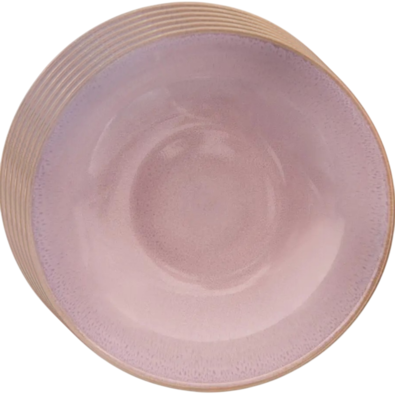 Orion Sada keramických hlubokých talířů Glaze růžová 20,5 cm, 6 ks
