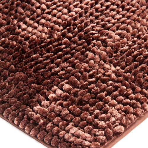 Badematte Ella micro Dunkelbraun, 40 x 50 cm