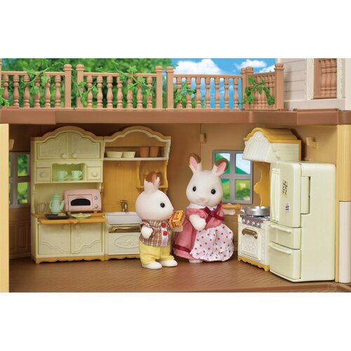 Sylvanian family 5302 Emeletes ház piros tetővel és lámpákkal