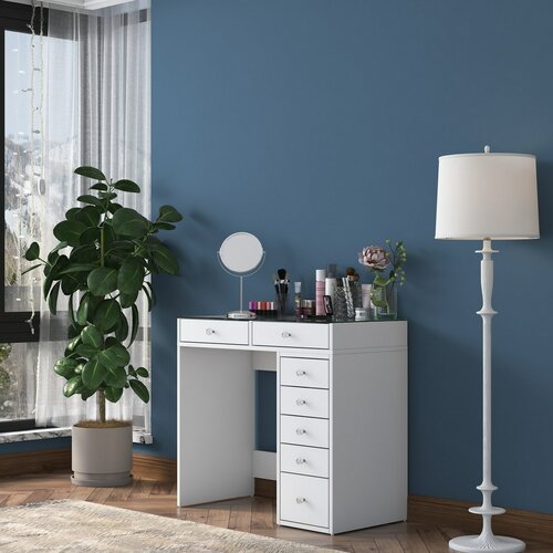 Kozmetický stolík Aurora White