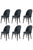 Esszimmerstuhl-Set Ritim Anthracite, 6 Stück