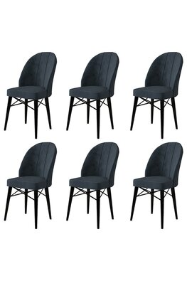 Ritim Anthracite étkezőszék szett, 6 db