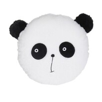 Flauschiges Kissen Sweetie, 27 cm, Pandaweiß + schwarz,