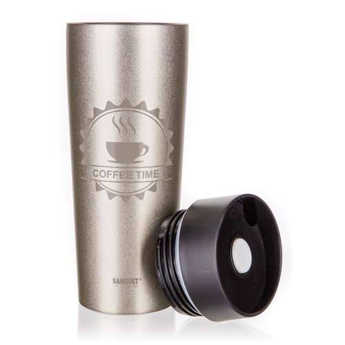 Banquet termo skodelica za potovanja COFFEE 350ml, slonokoščena