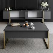 Televizní stolek Luxe Anthracite and Gold
