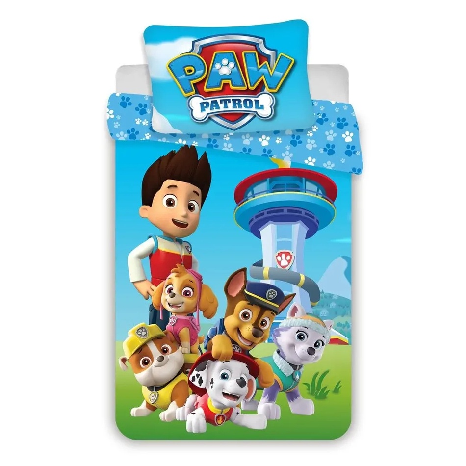 Lenjerie de pat pentru pătuț de copii PawPatrol 1015 baby, 100 x 135 cm, 40 x 60 cm