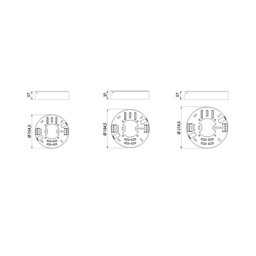 Panlux Prisadené LED svietidlo Downlight Round, priemer 18,5 cm, 18 W, IP66