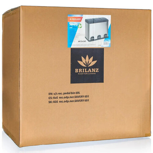 Brilanz Koš na tříděný odpad Savery, 3 x 20 l, nerez