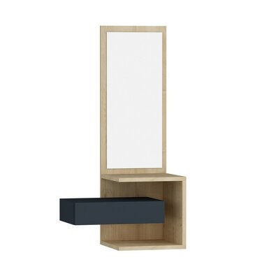 Stella Oak és Anthracite Fali polc tükörrel