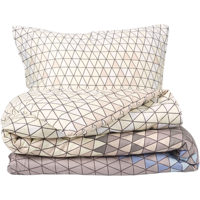 Lenjerie de pat Matex Satin Triangles , 140 x 200cm, 70 x 90 cm