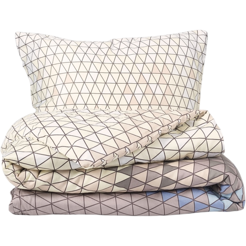 Matex Satin-Bettwäsche Dreiecken, 140 x 200 cm, 70 x 90 cm