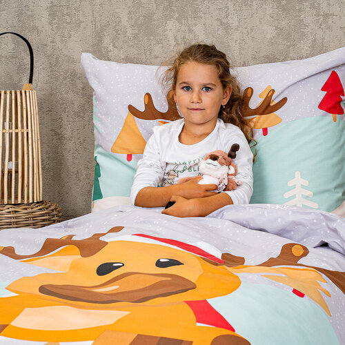 Lenjerie de pat din bumbac 4Home Christmas reindeer, 140 x 200 cm, 70 x 90 cm