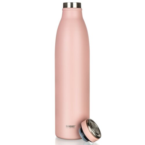 Banquet SANS rozsdamentes hőálló termosz 750 ml, lazacszínű