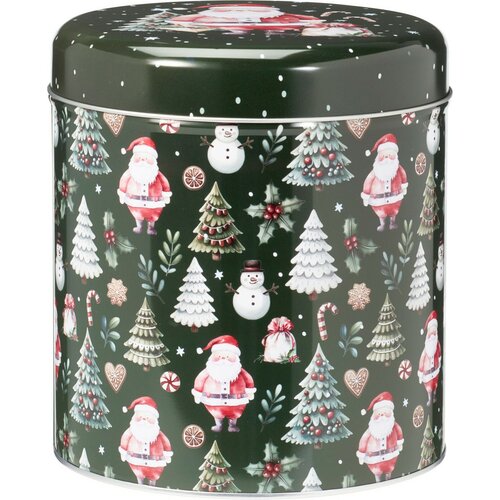 Komplet 2 božičnih pločevinastih škatlic z medvedki